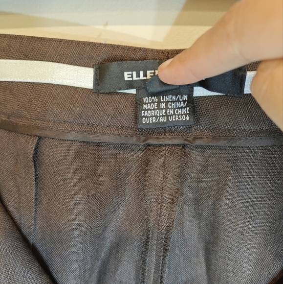 Ellen Tracy Brown Sz 12 Pants Trousers Women Pleated - Picture 4 of 5